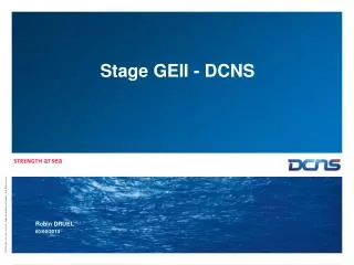 Stage GEII - DCNS