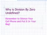 Why is Division By Zero Undefined? - slide 1