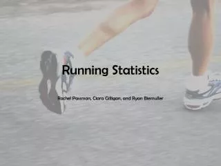 Running Statistics
