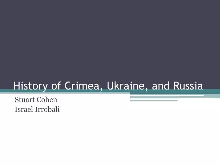 history of crimea ukraine and russia