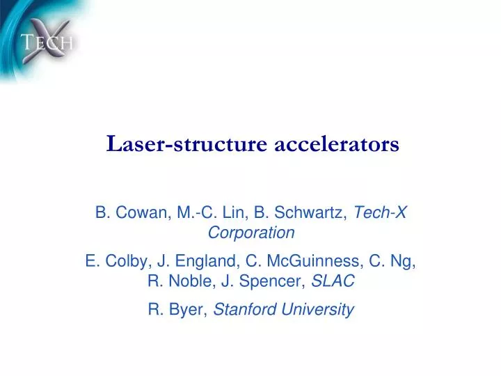 laser structure accelerators