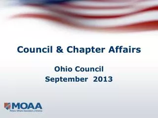 Council &amp; Chapter Affairs