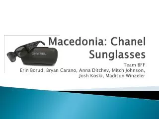 Macedonia: Chanel Sunglasses