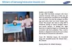 Winners of Samsung Innovation Awards 2012