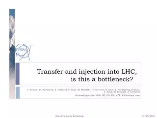 Transfer and injection into LHC, is this a bottleneck?