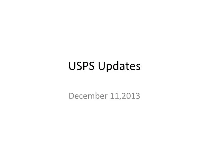usps updates