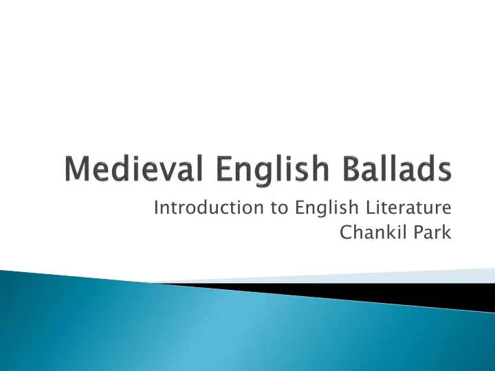 medieval english ballads