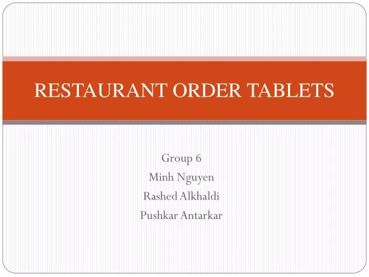 restaurant order tablets
