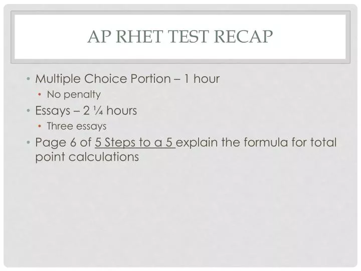 ap rhet test recap