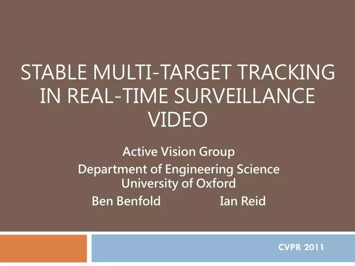 stable multi target tracking in real time surveillance video