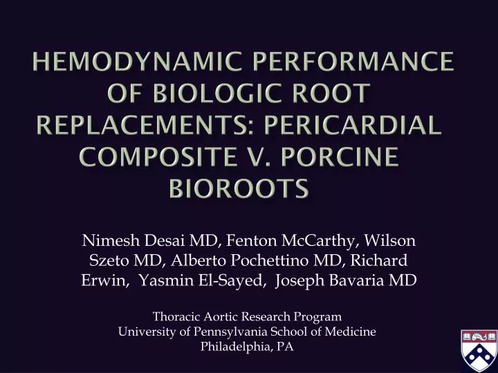 hemodynamic performance of biologic root replacements pericardial composite v porcine bioroots