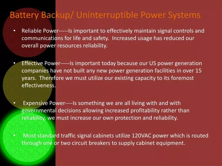battery backup uninterruptible power systems