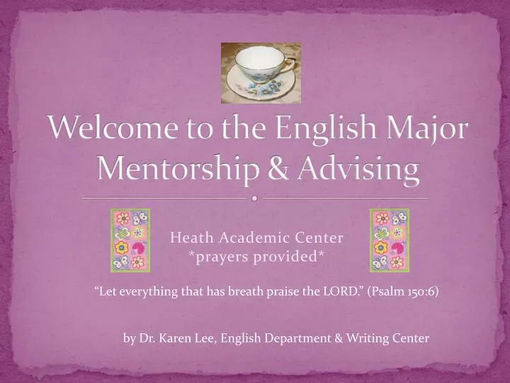 welcome to the english major mentorship advising