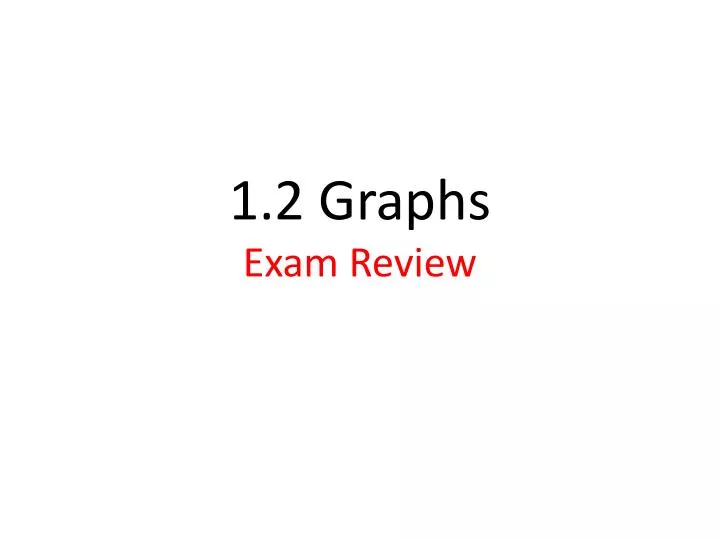 1 2 graphs exam review