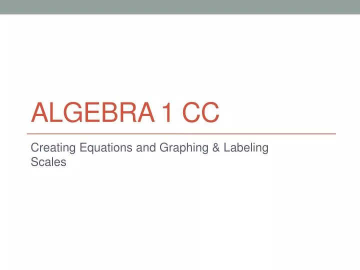 algebra 1 cc