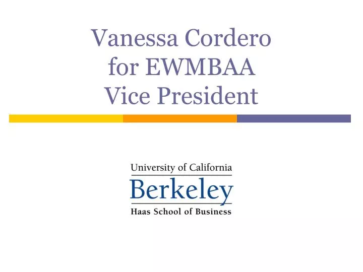vanessa cordero for ewmbaa vice president
