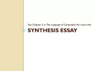 Synthesis Essay