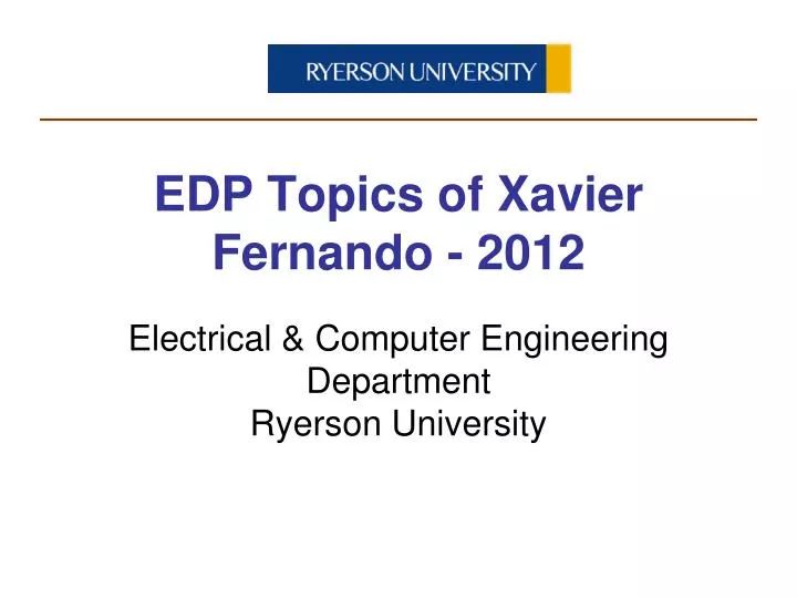 electrical computer engineering department ryerson university