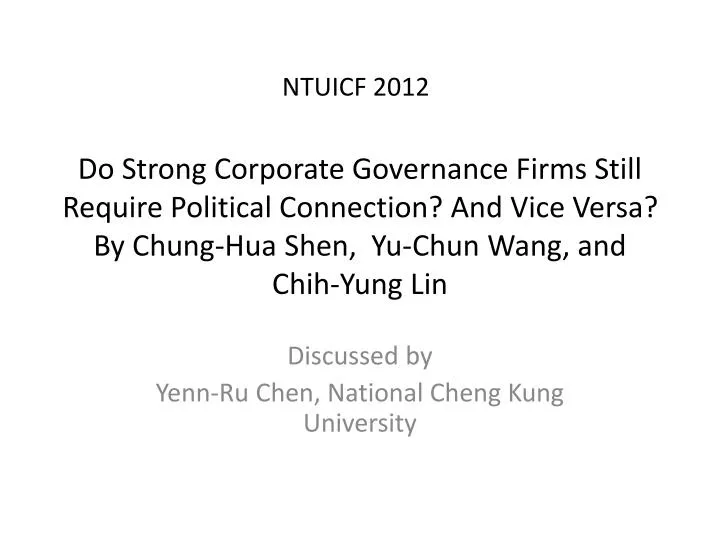 discussed by yenn ru chen national cheng kung university