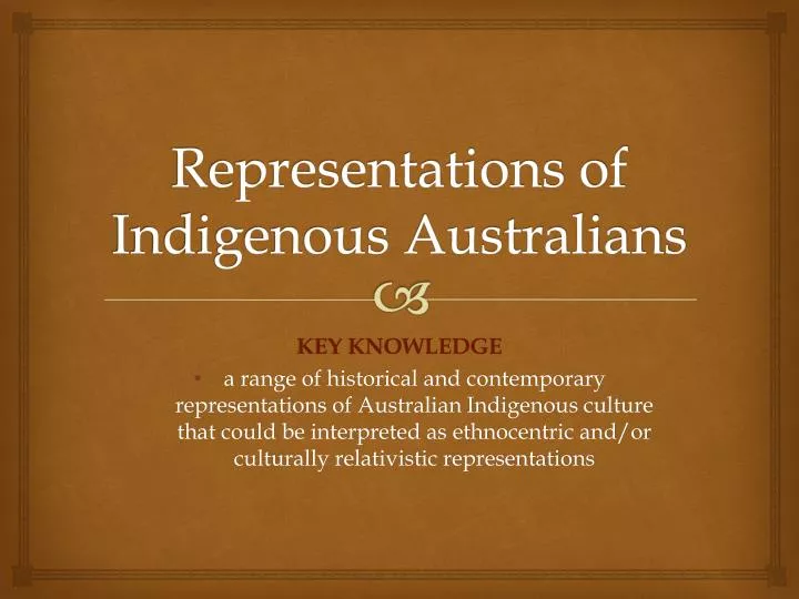 representations of indigenous australians
