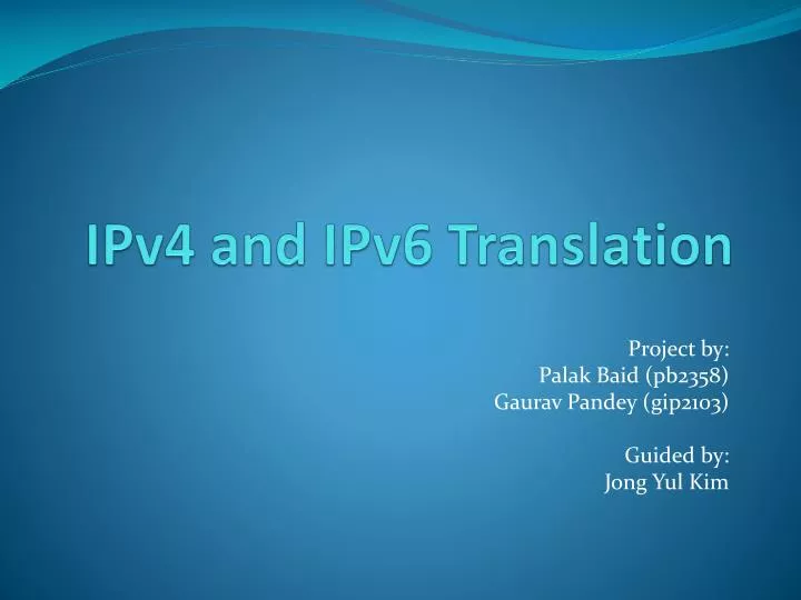 ipv4 and ipv6 translation
