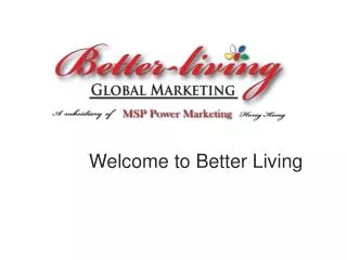 Welcome to Better Living