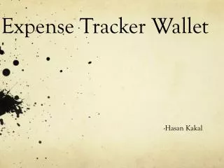 Expense Tracker Wallet