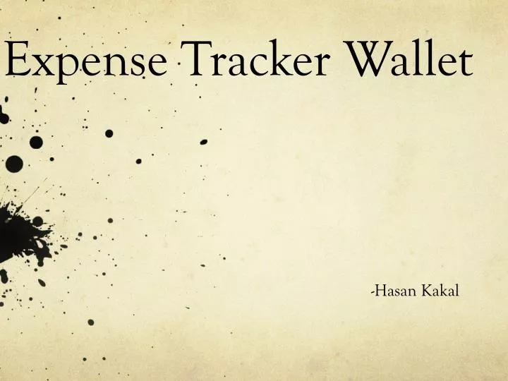 expense tracker wallet