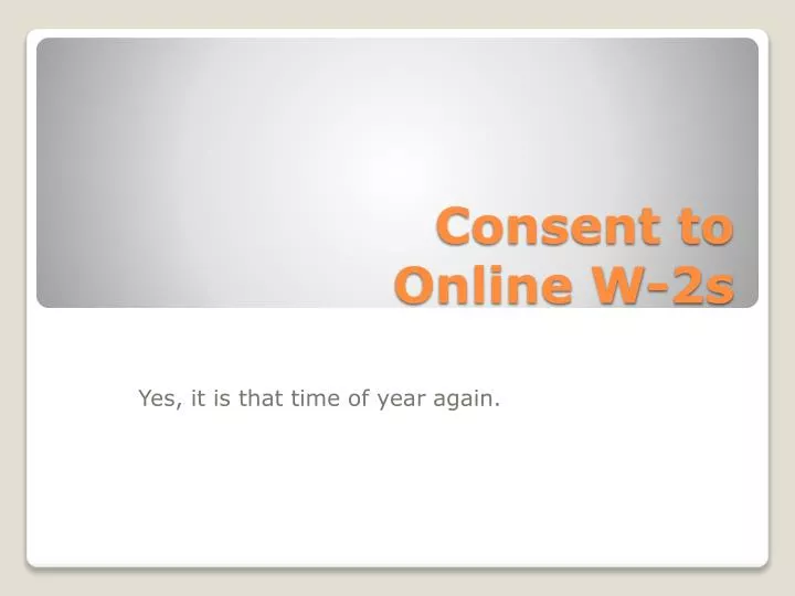 consent to online w 2s
