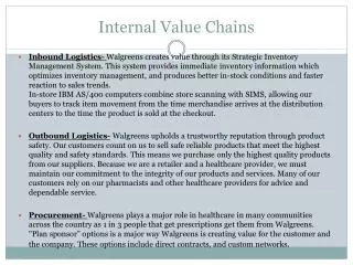 Internal Value Chains
