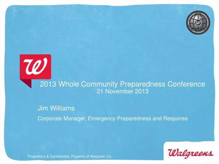 2013 whole community preparedness conference 21 november 2013