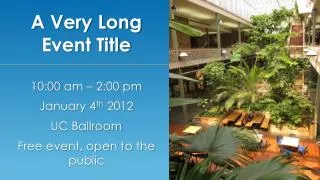 a very long event title