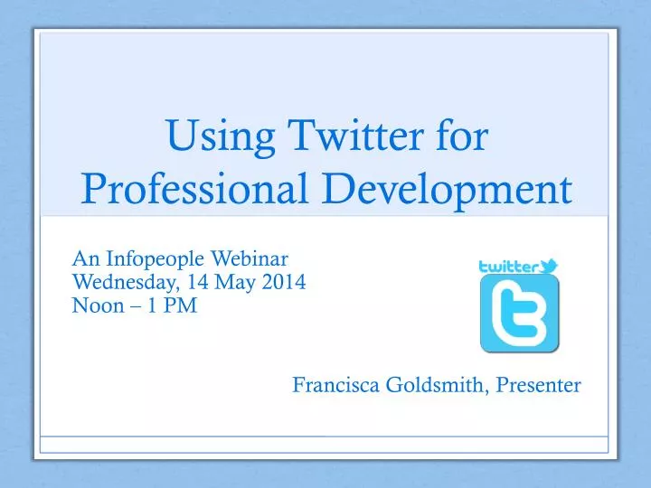 using twitter for professional development