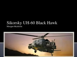 Sikorsky UH-60 Black Hawk Morgan Mulshine