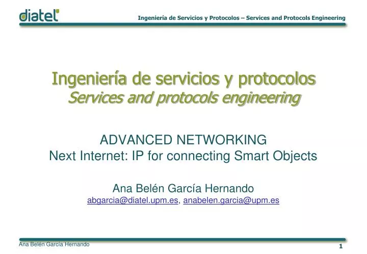 ingenier a de servicios y protocolos services and protocols engineering