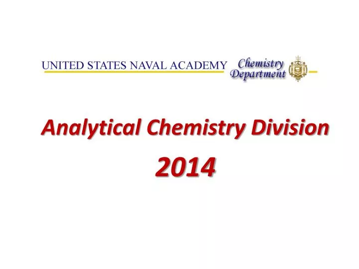 analytical chemistry division 2014