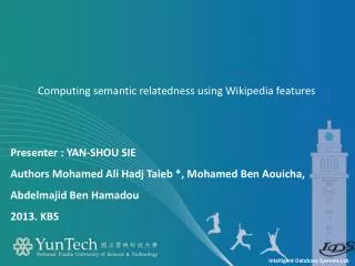 Computing semantic relatedness using Wikipedia features