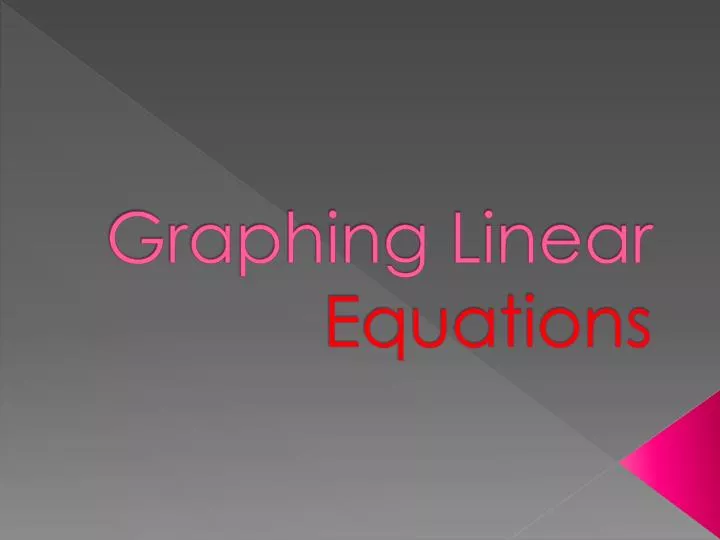 graphing linear equations