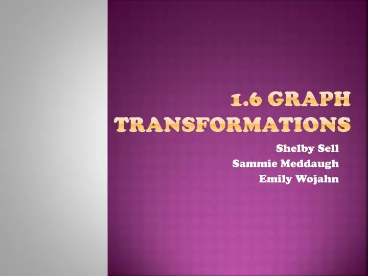 1 6 graph transformations