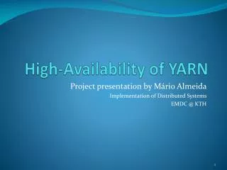 High-Availability of YARN