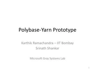 Polybase -Yarn Prototype