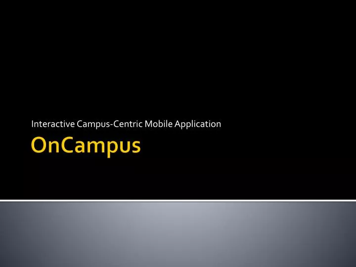 interactive campus centric mobile application