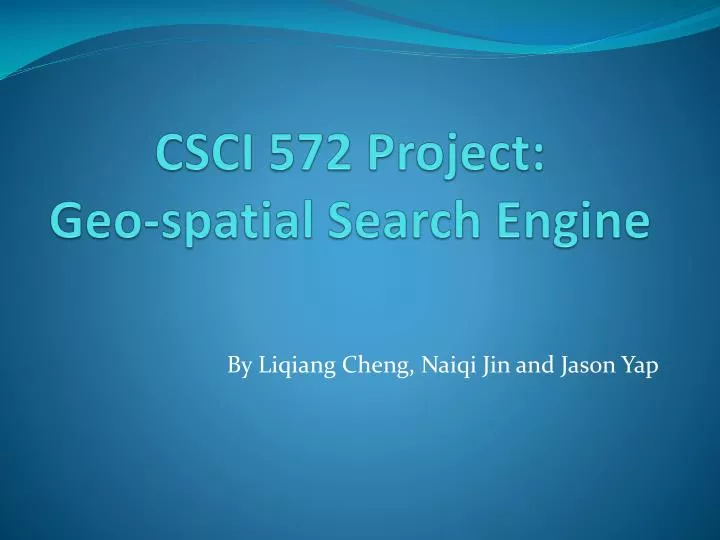 csci 572 project geo spatial search engine