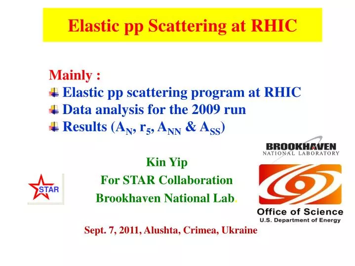 elastic pp scattering at rhic