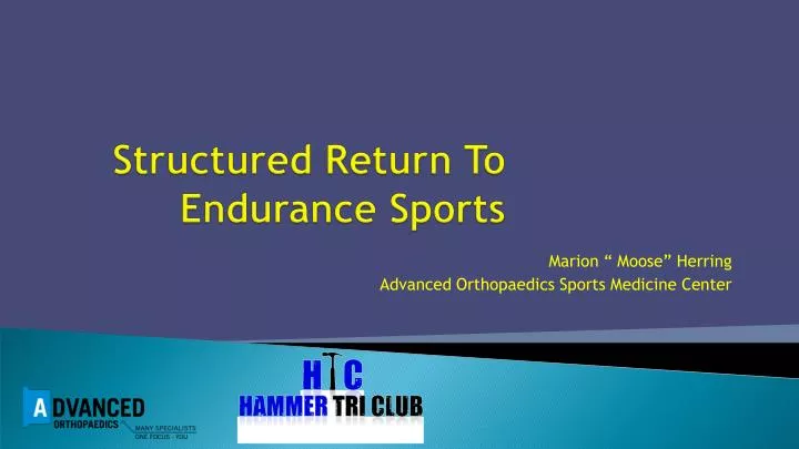 structured return to endurance sports