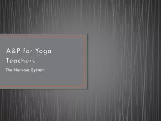 A&amp;P for Yoga Teachers