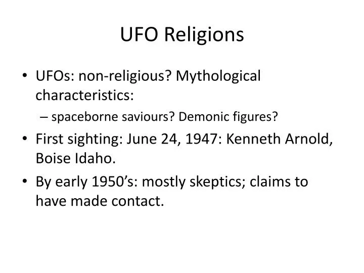 ufo religions