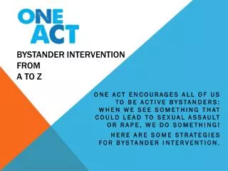 Bystander intervention from A to Z
