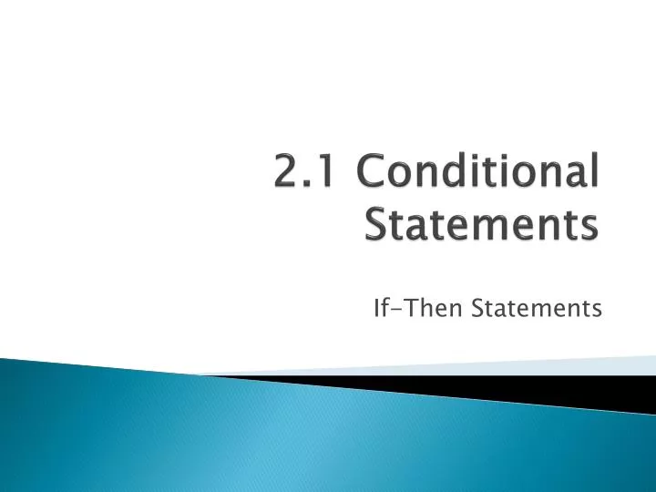 2 1 conditional statements