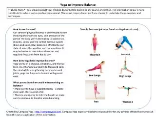 Yoga to Improve Balance